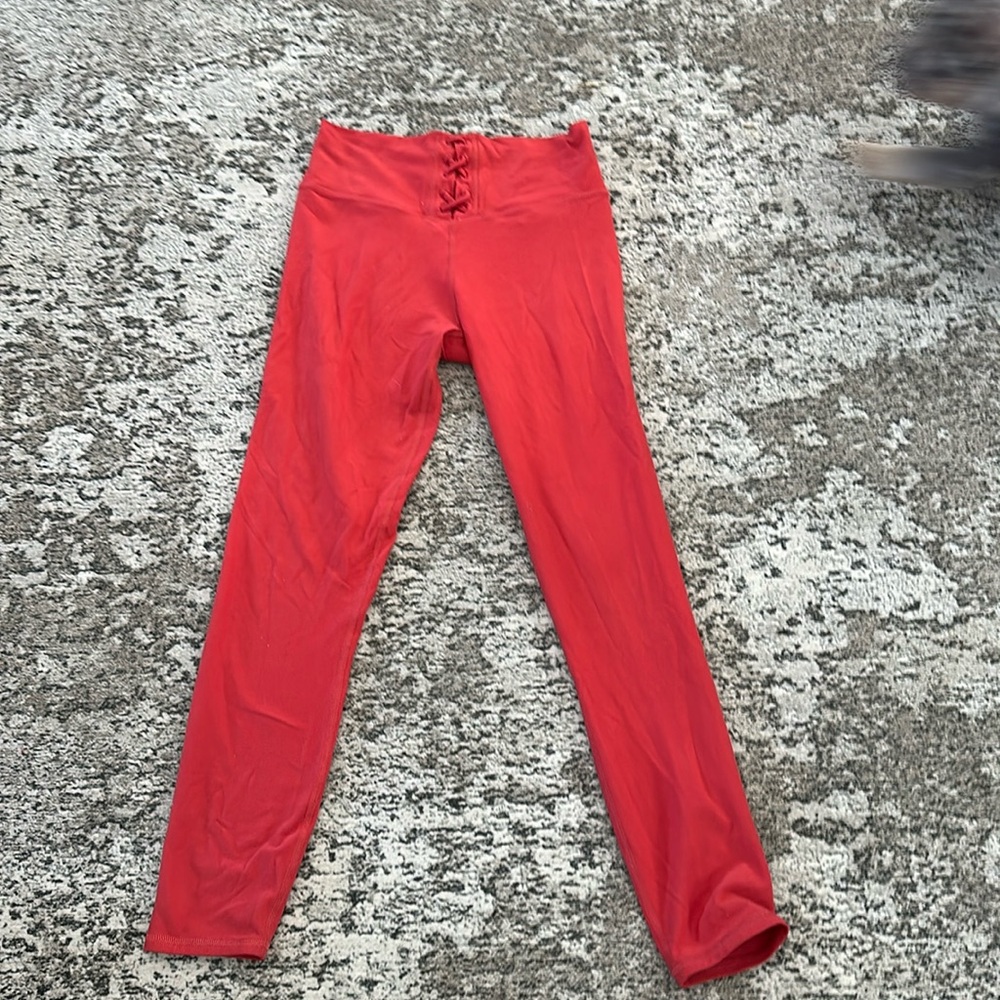 Abercrombie burnt orange cloth leggings